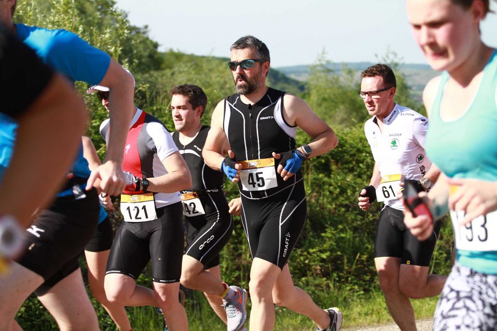 Coureurs duathlon Saint-Nabor